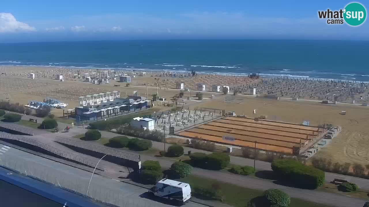 The beach of Bibione webcam – Italy