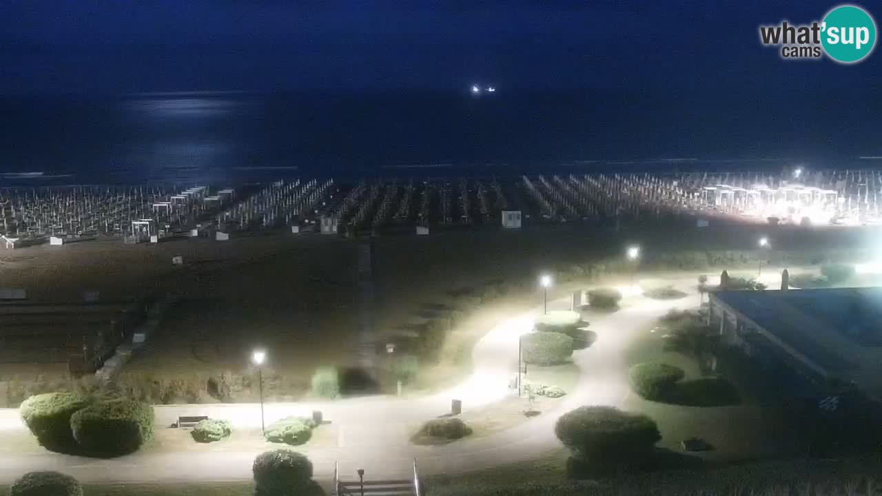 La spiaggia di Bibione webcam live e piazzale Zenit