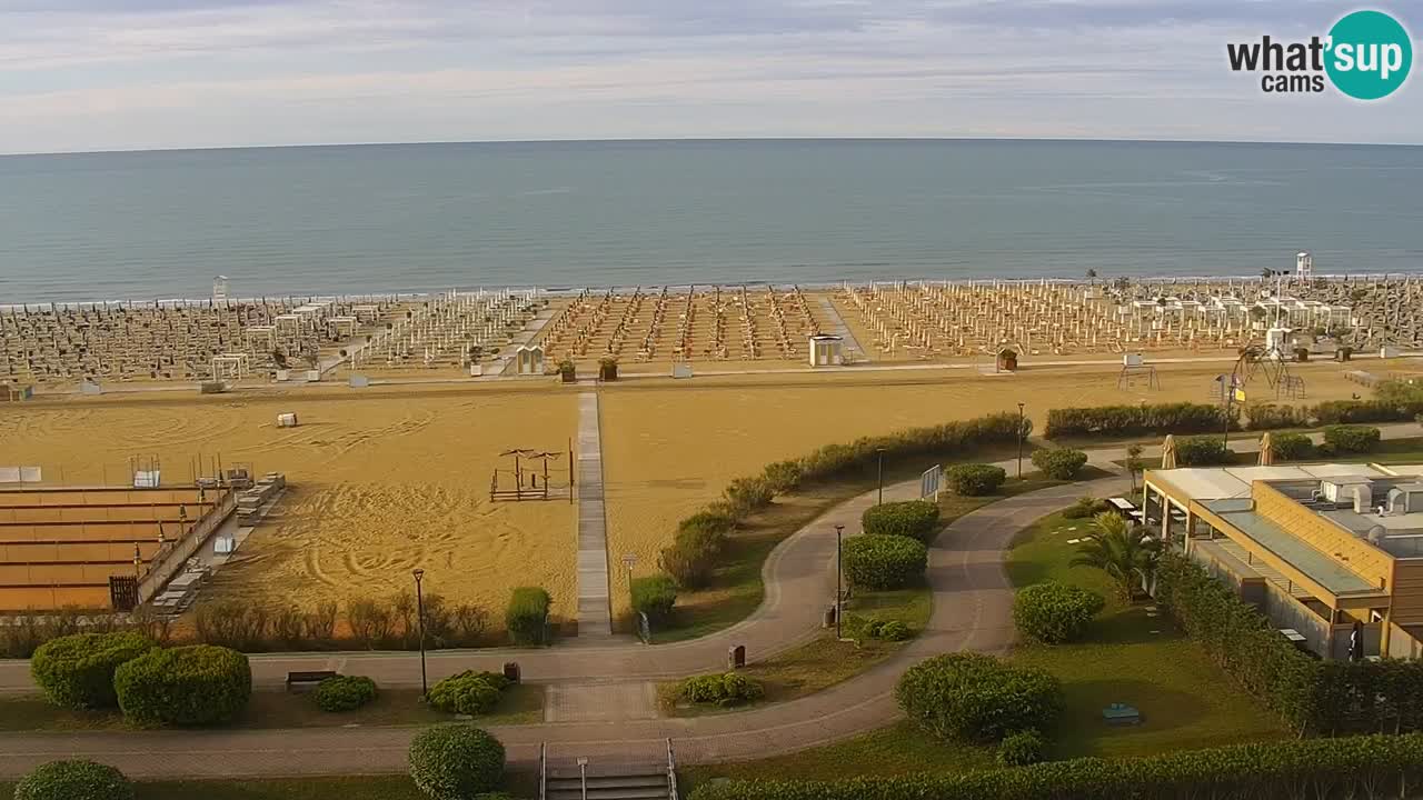 La spiaggia di Bibione webcam live e piazzale Zenit