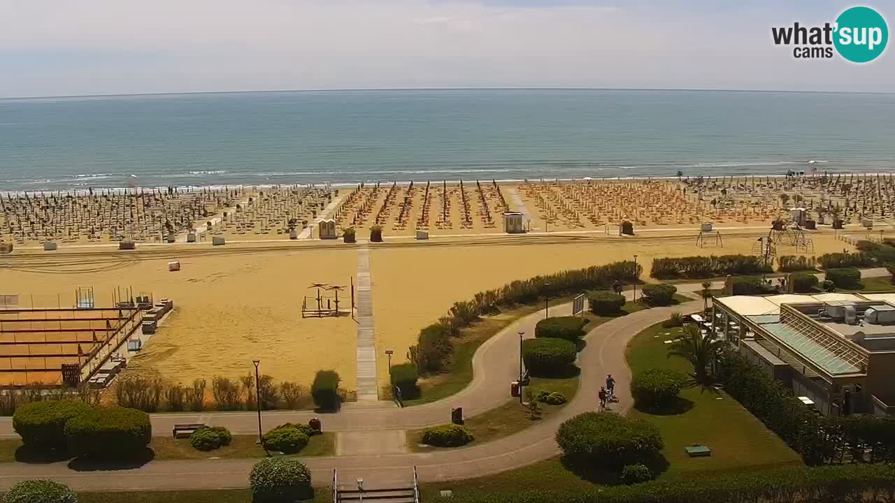 La spiaggia di Bibione webcam live e piazzale Zenit