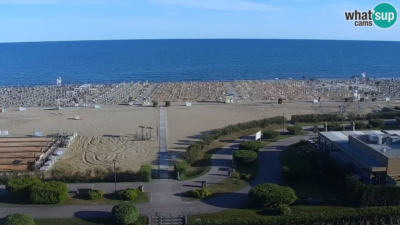 The beach of Bibione webcam – Italy