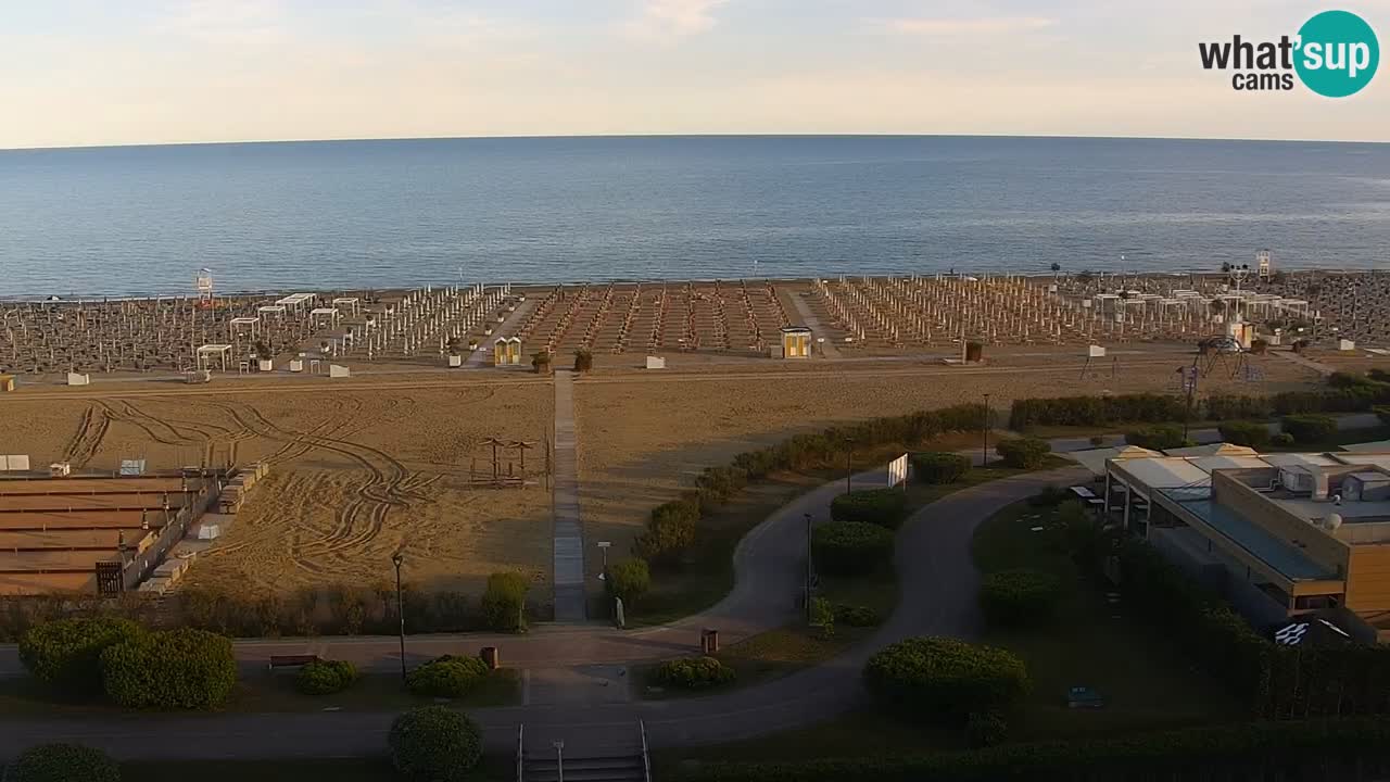 La spiaggia di Bibione webcam live e piazzale Zenit