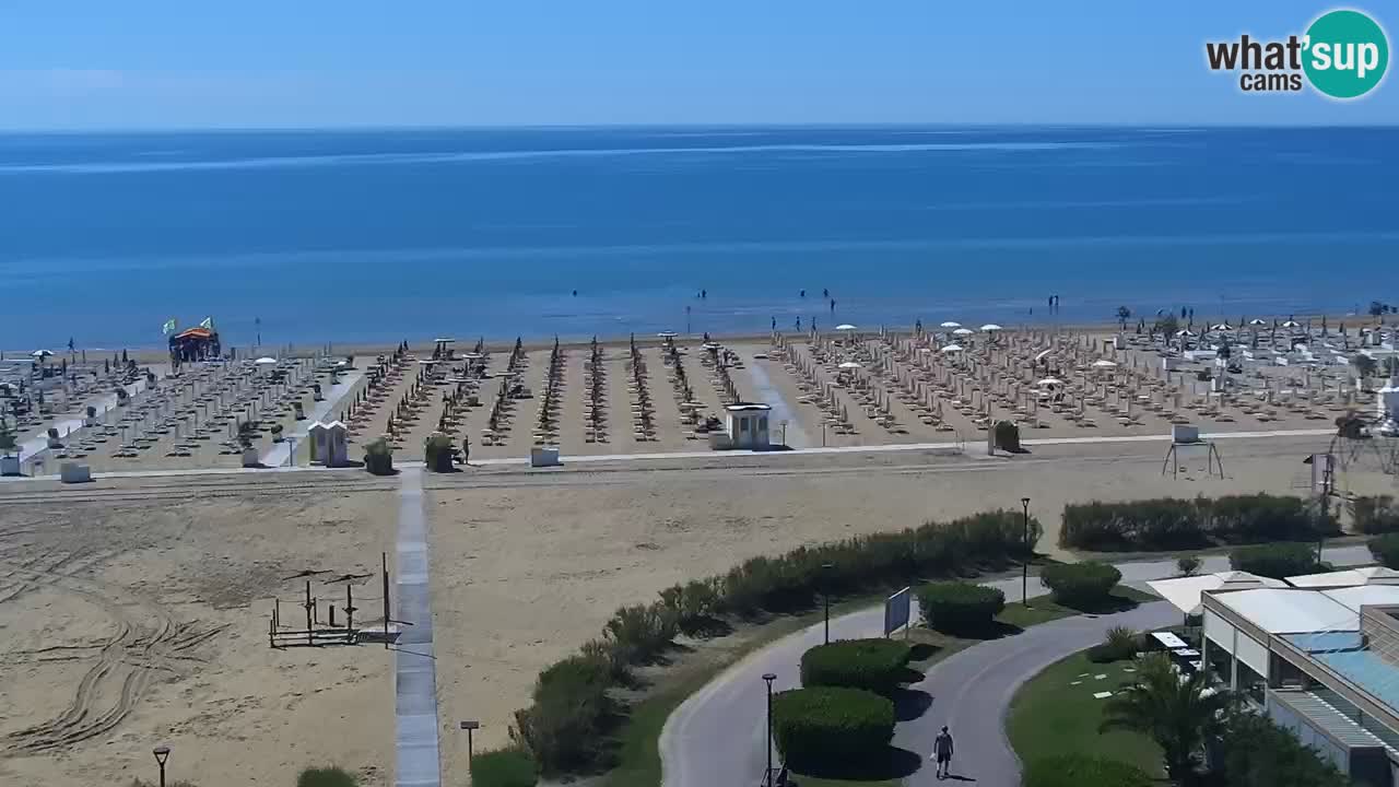La spiaggia di Bibione webcam live e piazzale Zenit