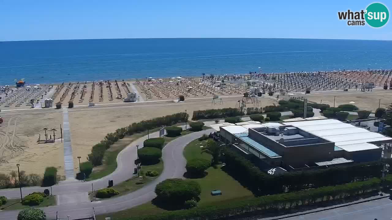 La spiaggia di Bibione webcam live e piazzale Zenit