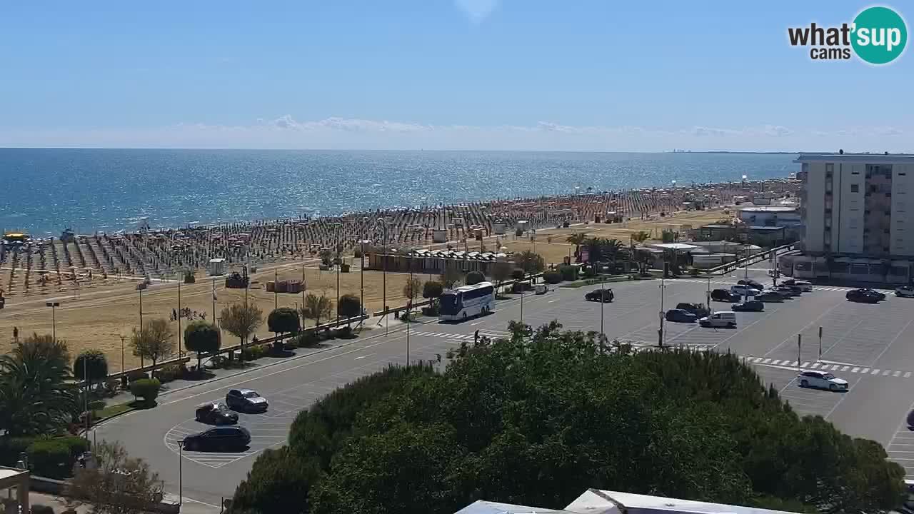 La spiaggia di Bibione webcam live e piazzale Zenit