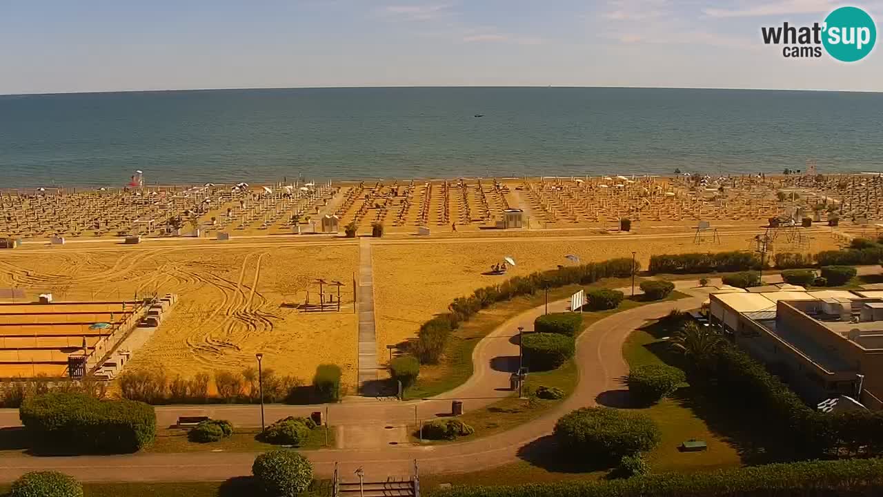 La spiaggia di Bibione webcam live e piazzale Zenit