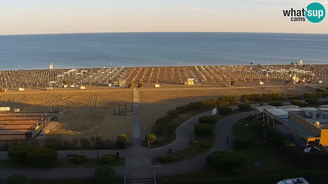 La spiaggia di Bibione webcam live e piazzale Zenit
