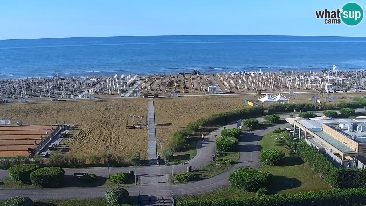 La spiaggia di Bibione webcam live e piazzale Zenit