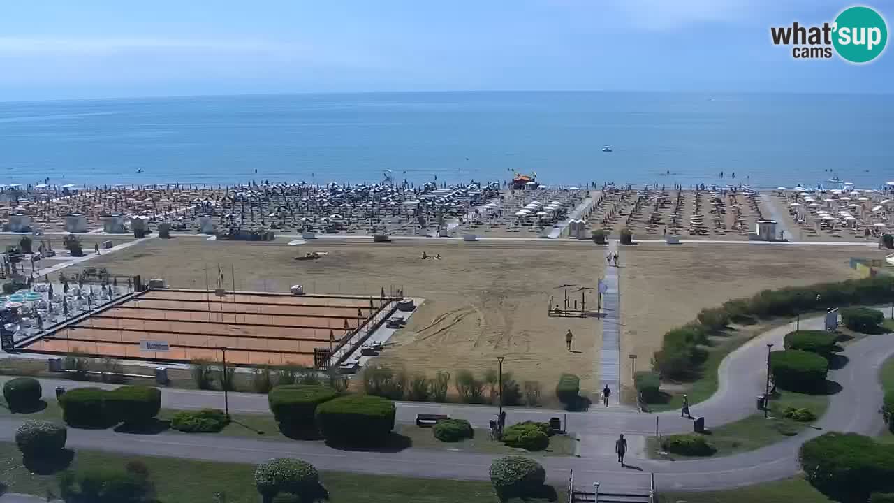 La spiaggia di Bibione webcam live e piazzale Zenit