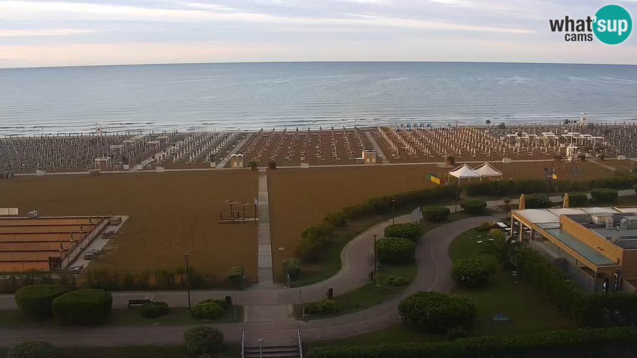 La spiaggia di Bibione webcam live e piazzale Zenit