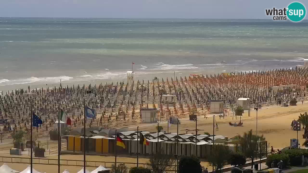 La spiaggia di Bibione webcam live e piazzale Zenit