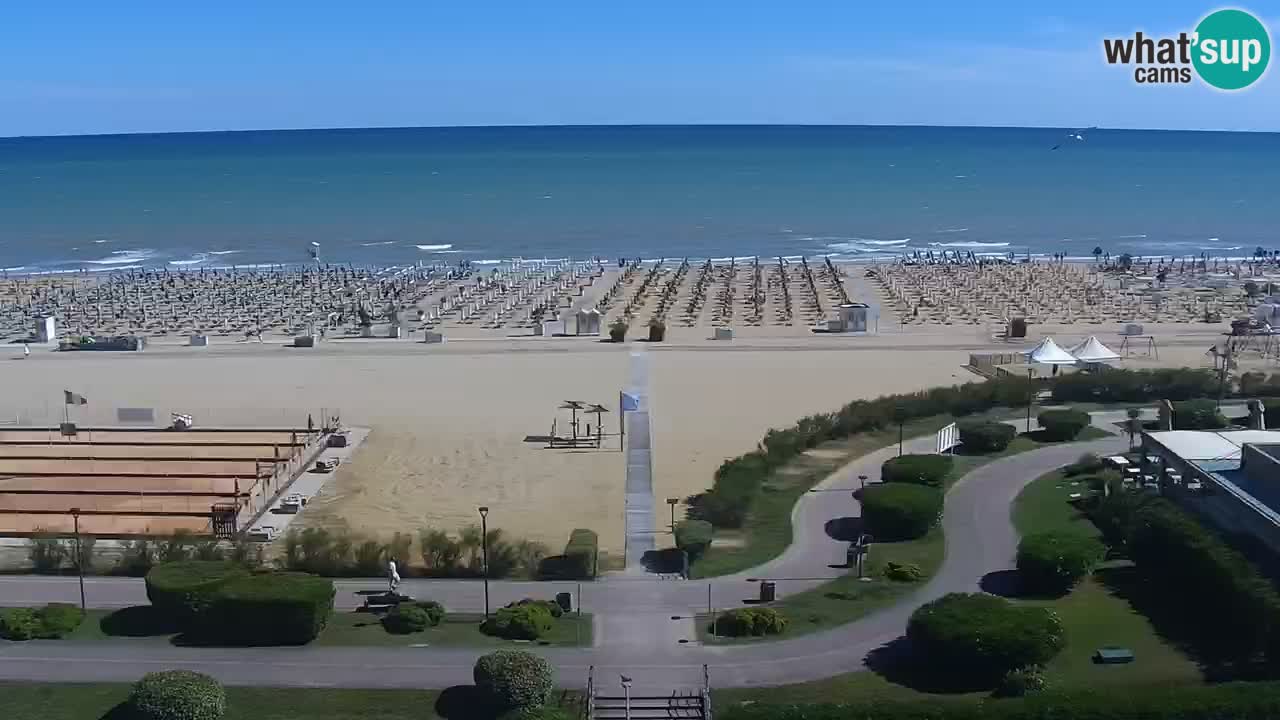 La spiaggia di Bibione webcam live e piazzale Zenit