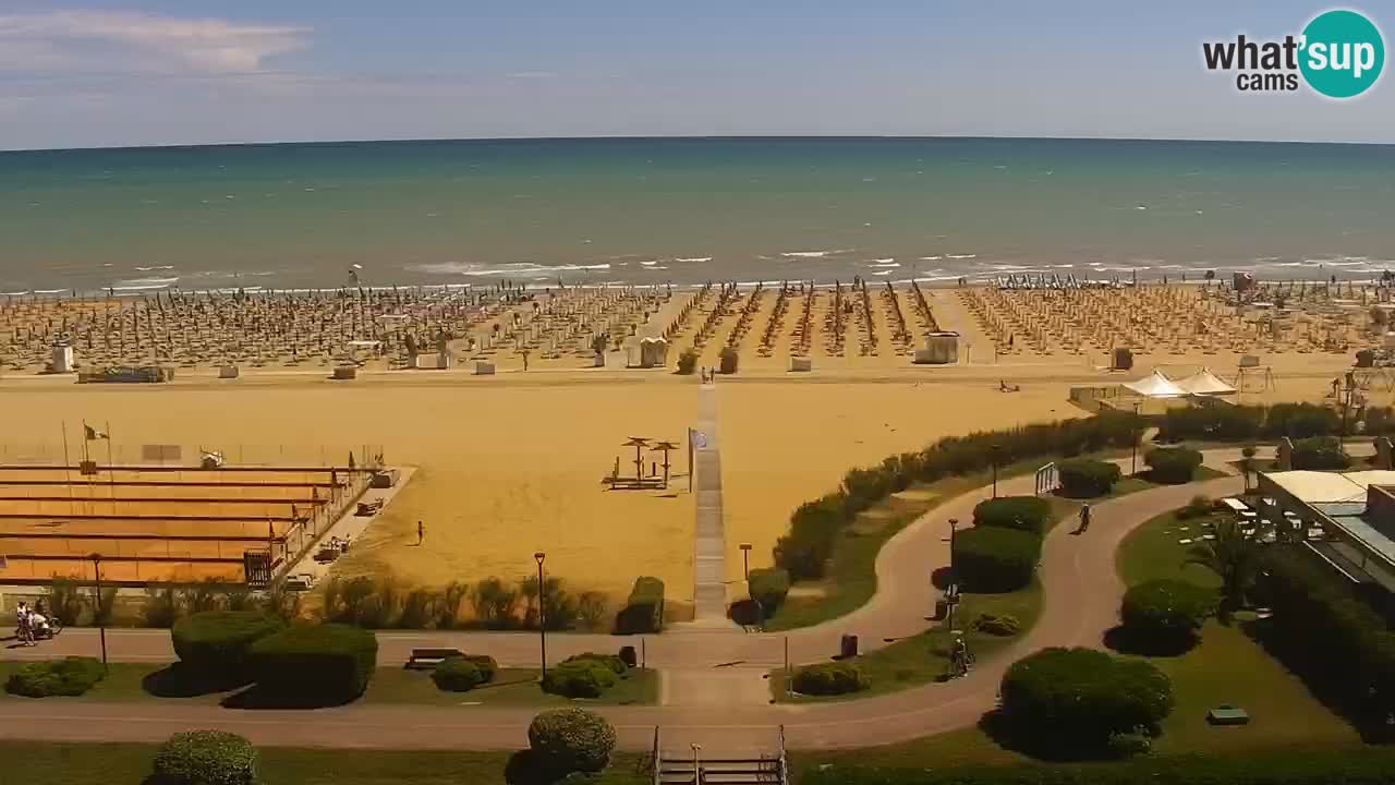 La spiaggia di Bibione webcam live e piazzale Zenit