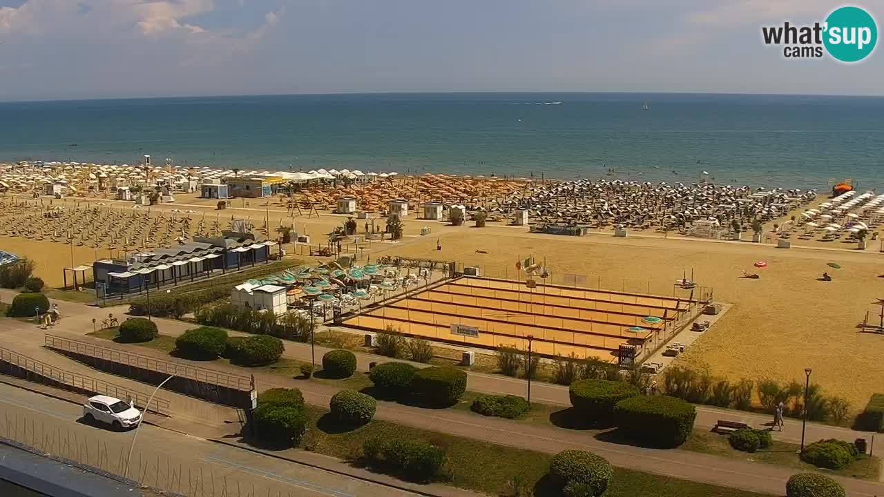The beach of Bibione webcam – Italy