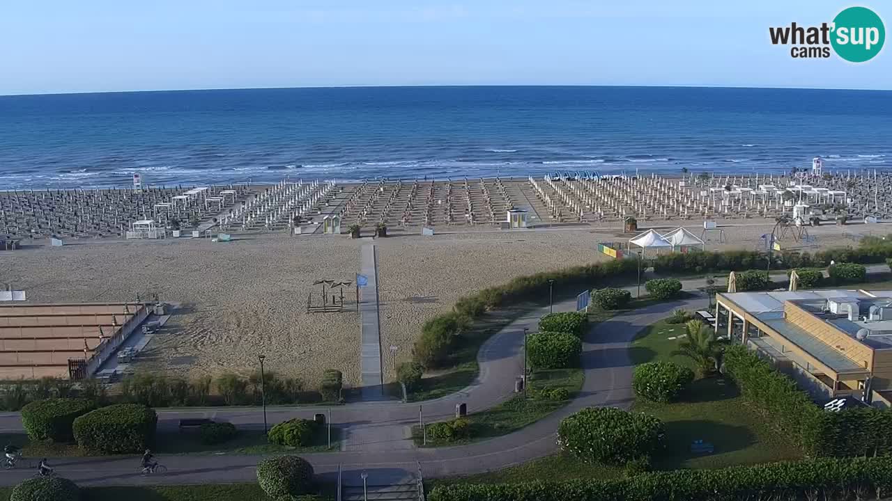 La spiaggia di Bibione webcam live e piazzale Zenit