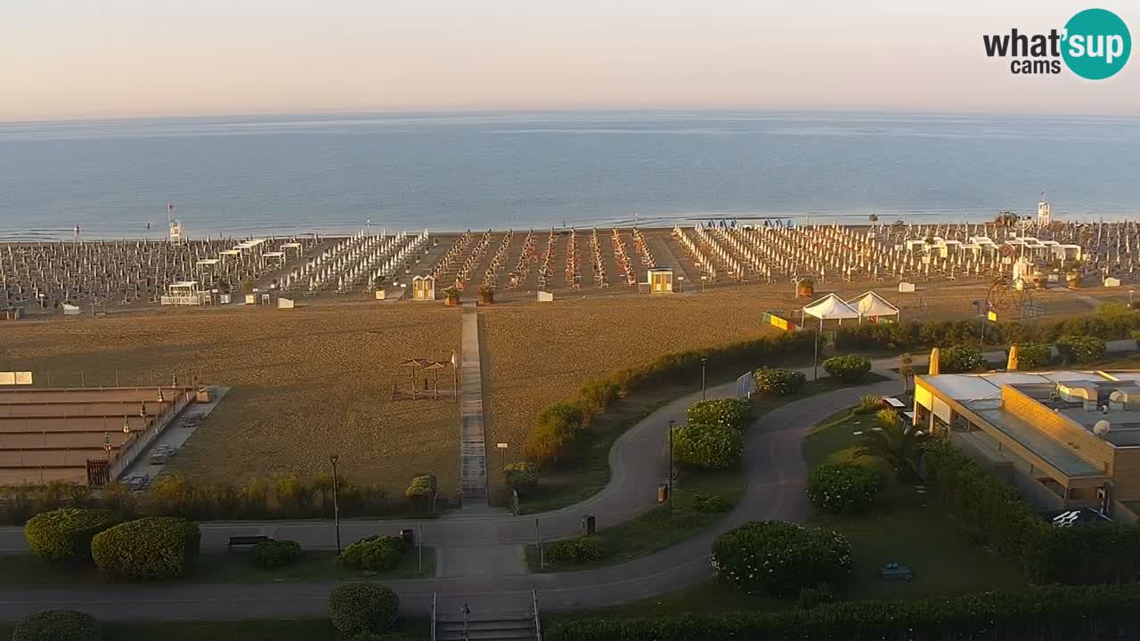 La spiaggia di Bibione webcam live e piazzale Zenit
