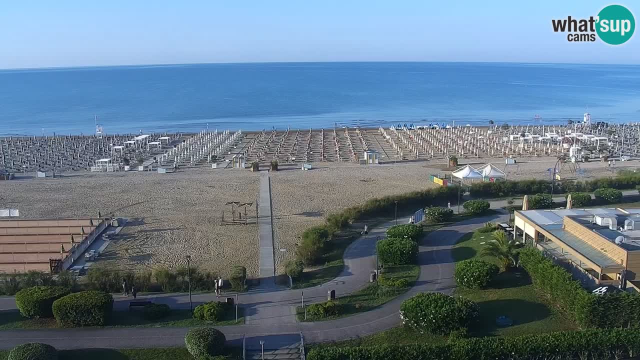 La spiaggia di Bibione webcam live e piazzale Zenit