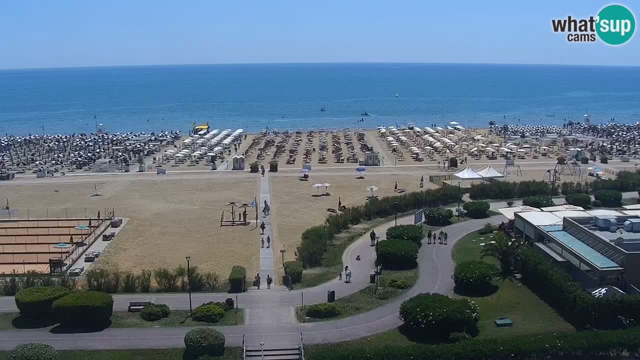 La spiaggia di Bibione webcam live e piazzale Zenit
