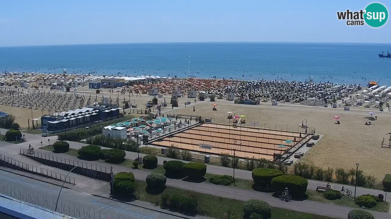 The beach of Bibione webcam – Italy