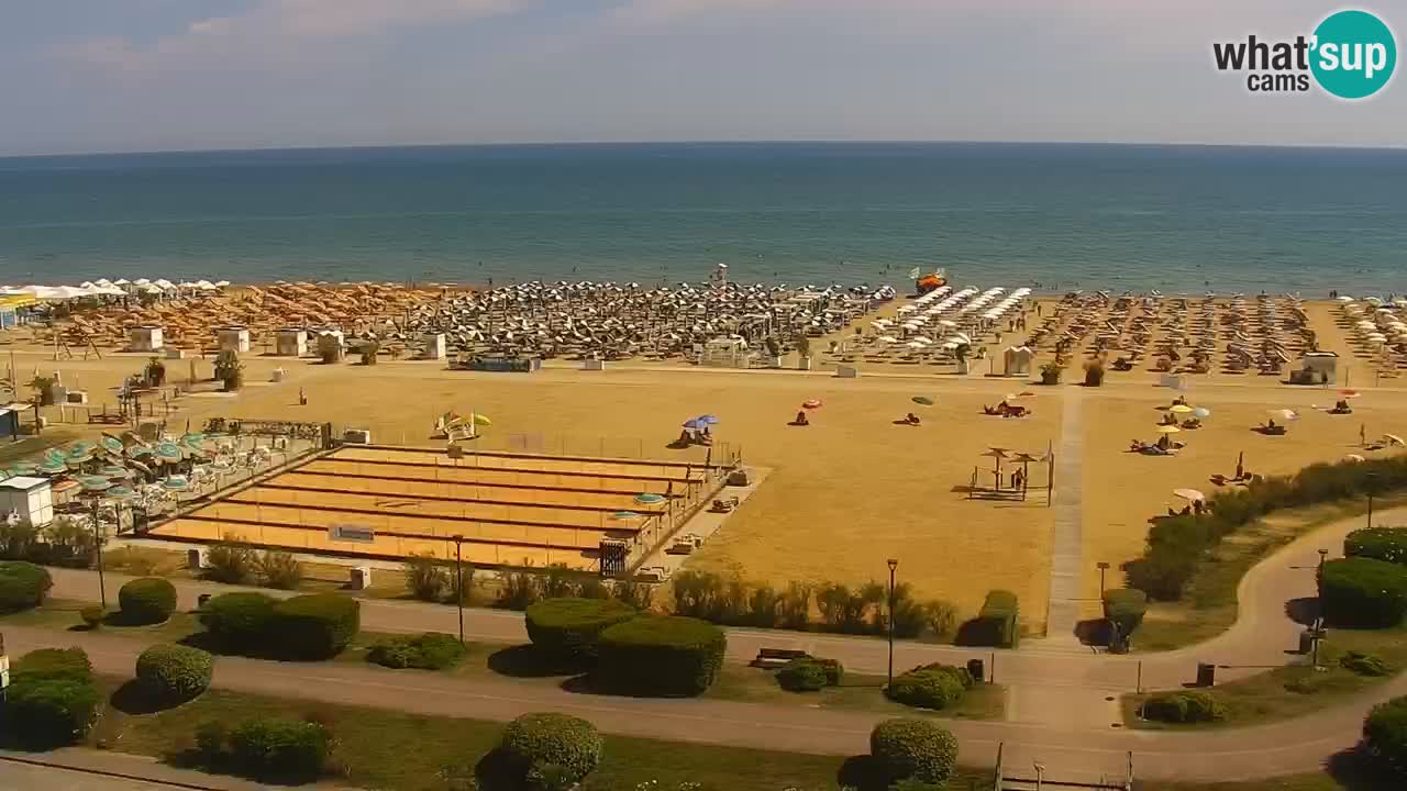 The beach of Bibione webcam – Italy