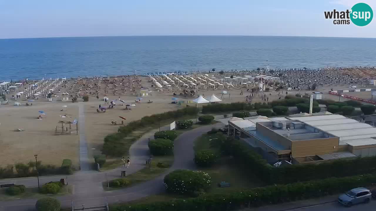La spiaggia di Bibione webcam live e piazzale Zenit