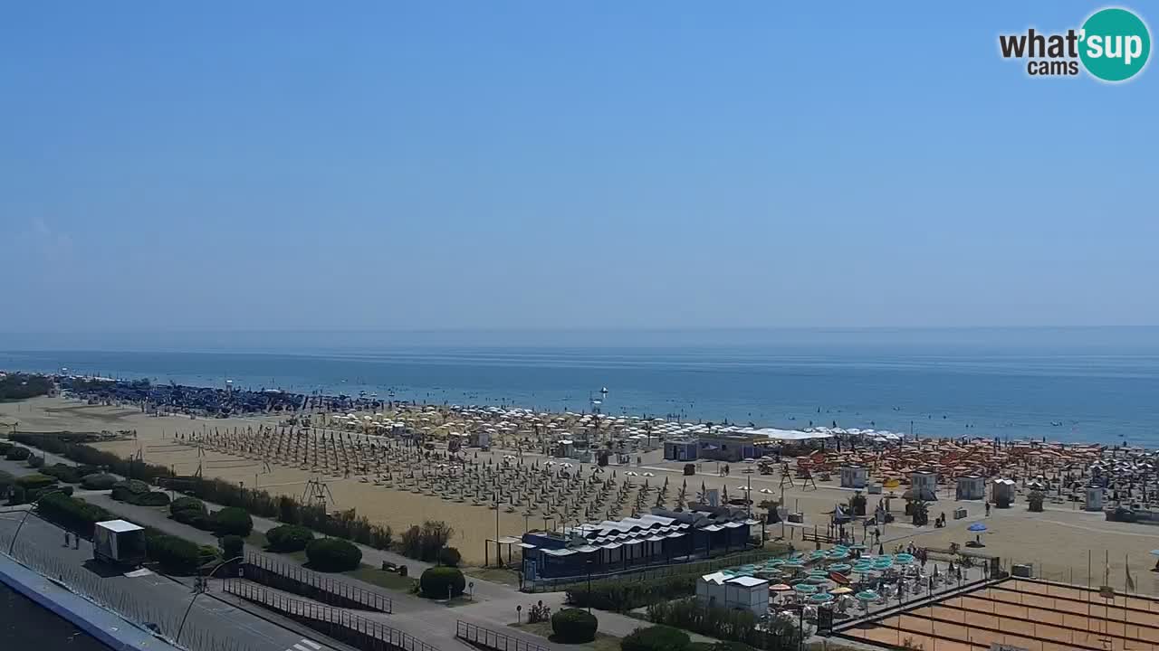 La spiaggia di Bibione webcam live e piazzale Zenit