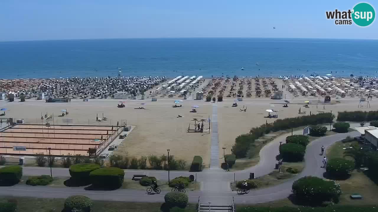 The beach of Bibione webcam – Italy
