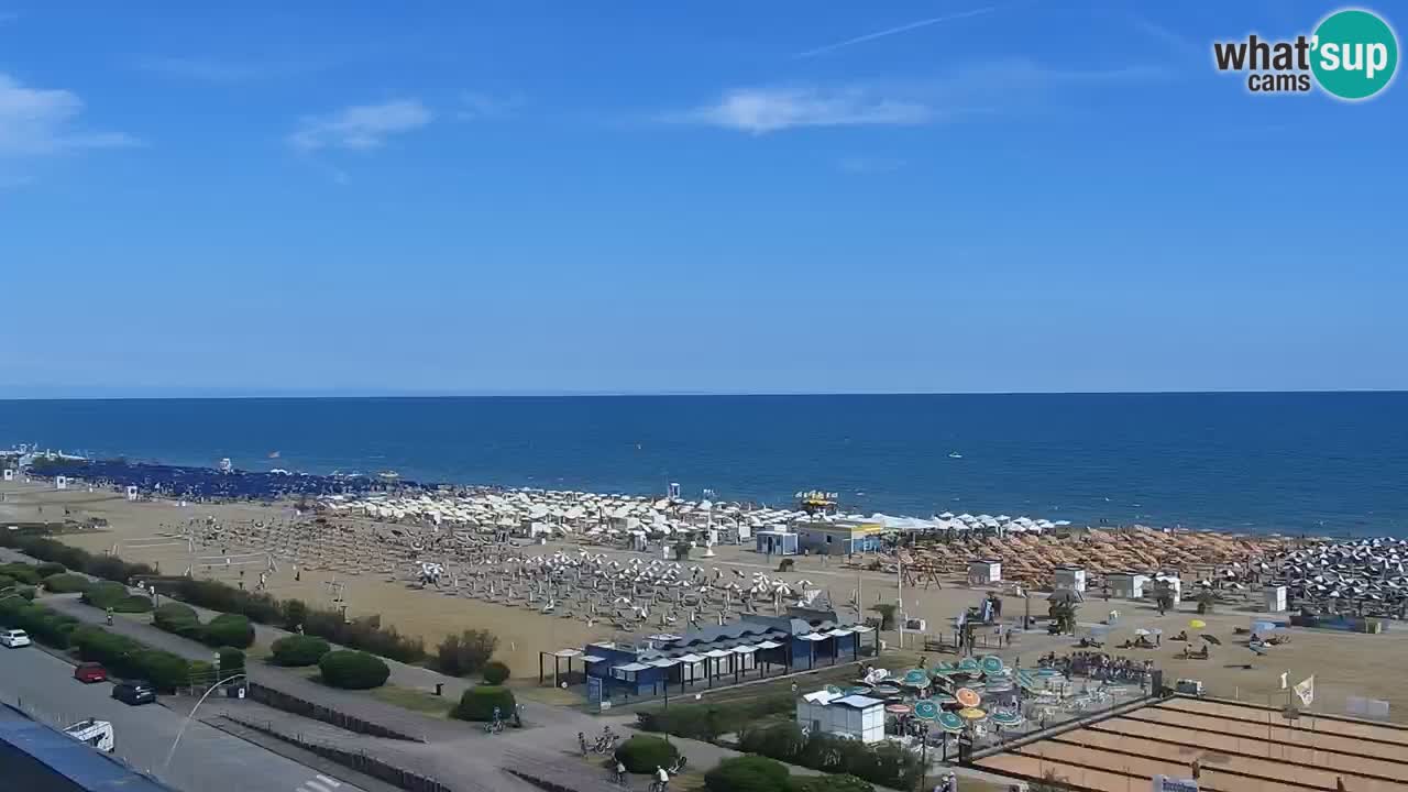 La spiaggia di Bibione webcam live e piazzale Zenit