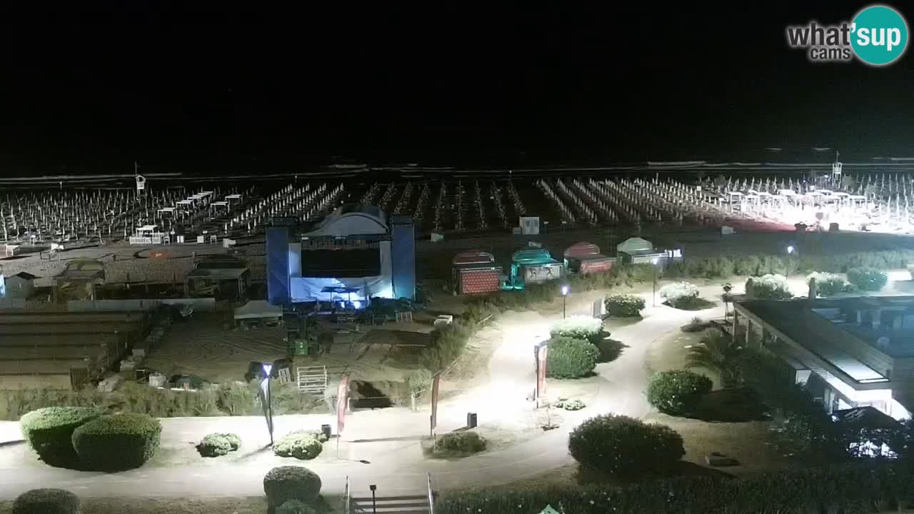 La spiaggia di Bibione webcam live e piazzale Zenit