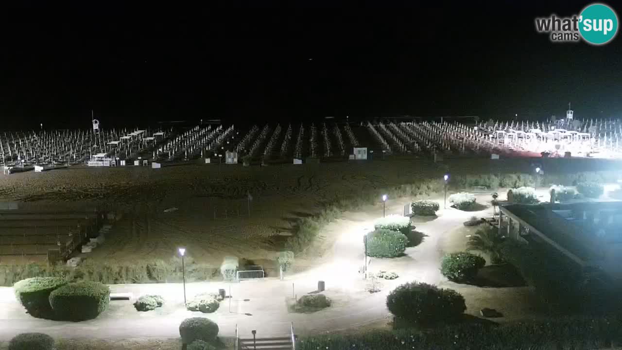 La spiaggia di Bibione webcam live e piazzale Zenit