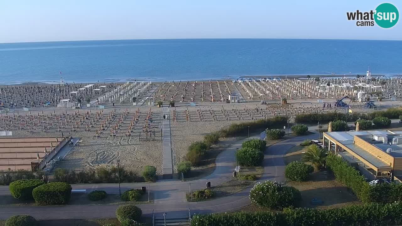 The beach of Bibione webcam – Italy