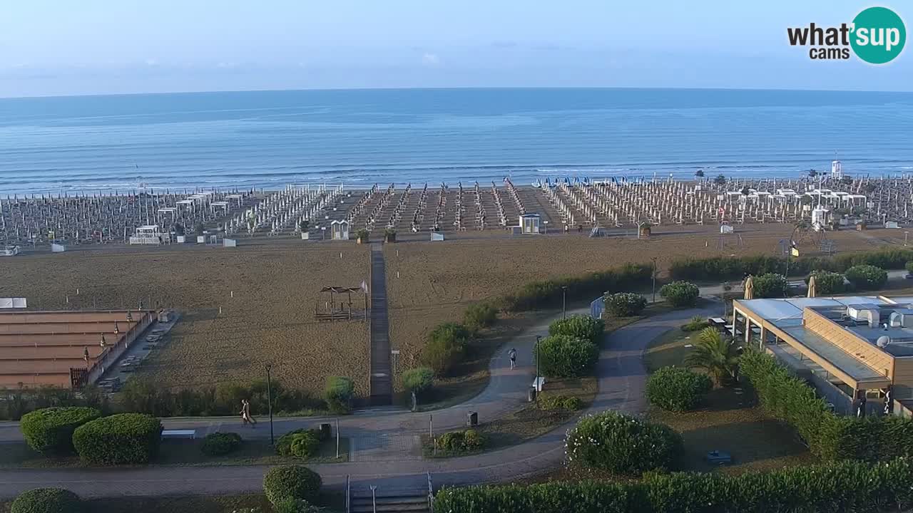 La spiaggia di Bibione webcam live e piazzale Zenit