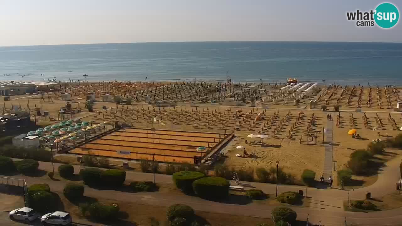La spiaggia di Bibione webcam live e piazzale Zenit