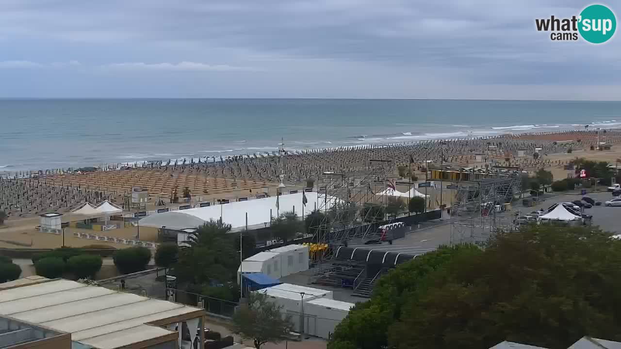 The beach of Bibione webcam – Italy