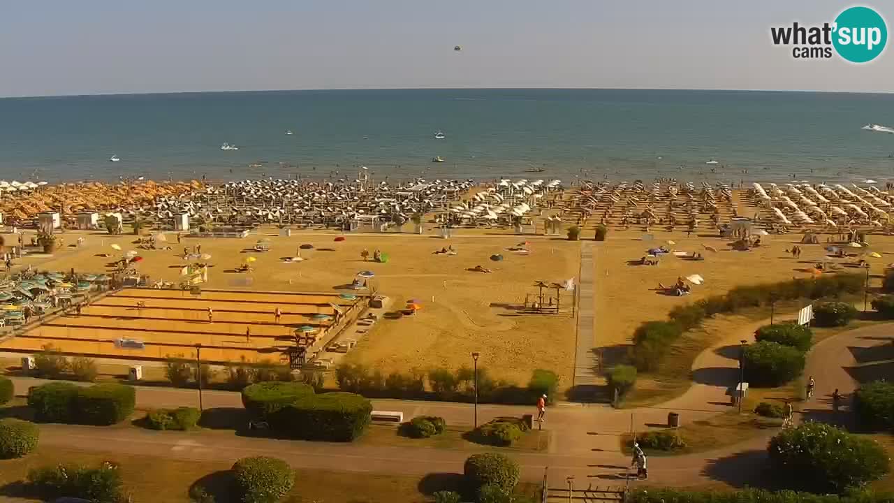 La spiaggia di Bibione webcam live e piazzale Zenit