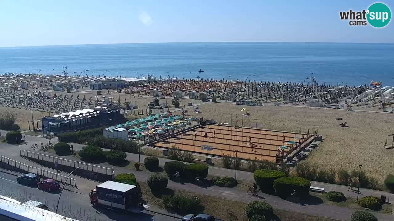 The beach of Bibione webcam – Italy