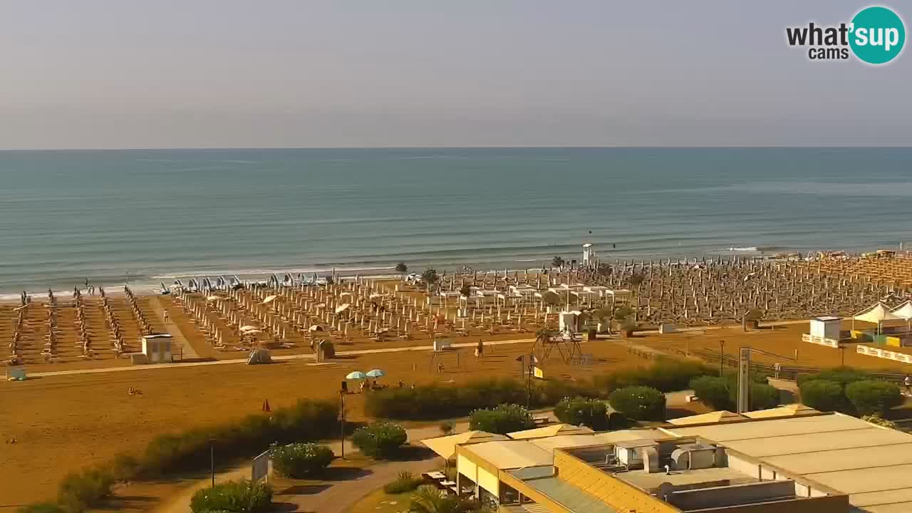 La spiaggia di Bibione webcam live e piazzale Zenit