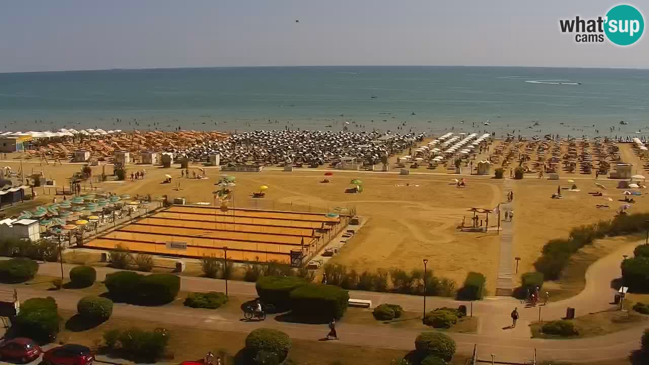 The beach of Bibione webcam – Italy