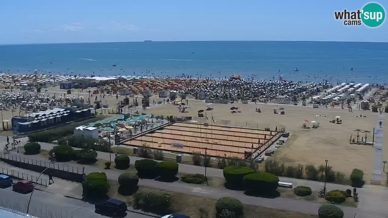 La spiaggia di Bibione webcam live e piazzale Zenit