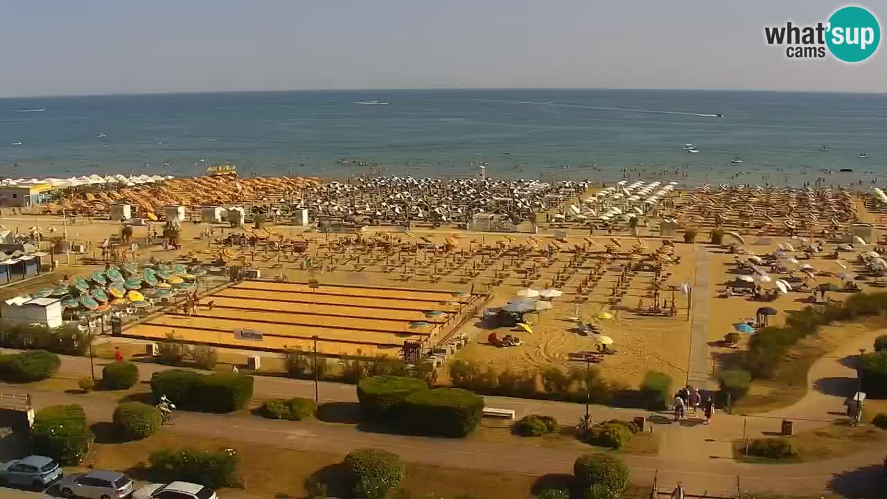 La spiaggia di Bibione webcam live e piazzale Zenit