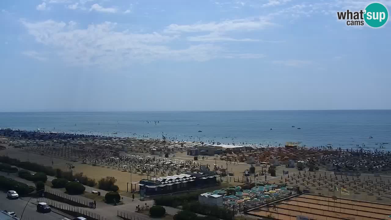 La spiaggia di Bibione webcam live e piazzale Zenit