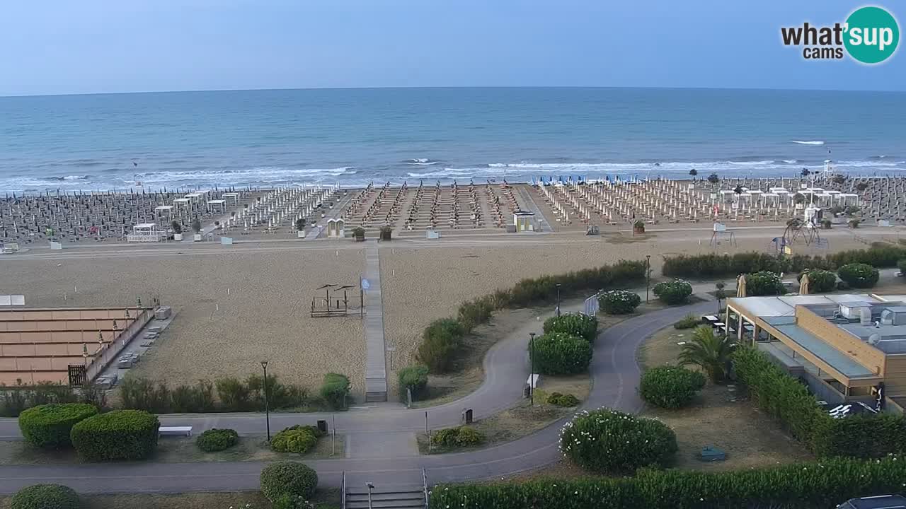 La spiaggia di Bibione webcam live e piazzale Zenit