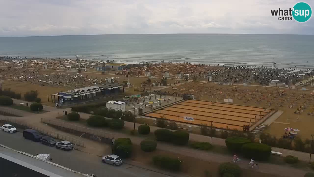 La spiaggia di Bibione webcam live e piazzale Zenit