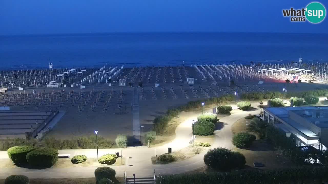 La spiaggia di Bibione webcam live e piazzale Zenit