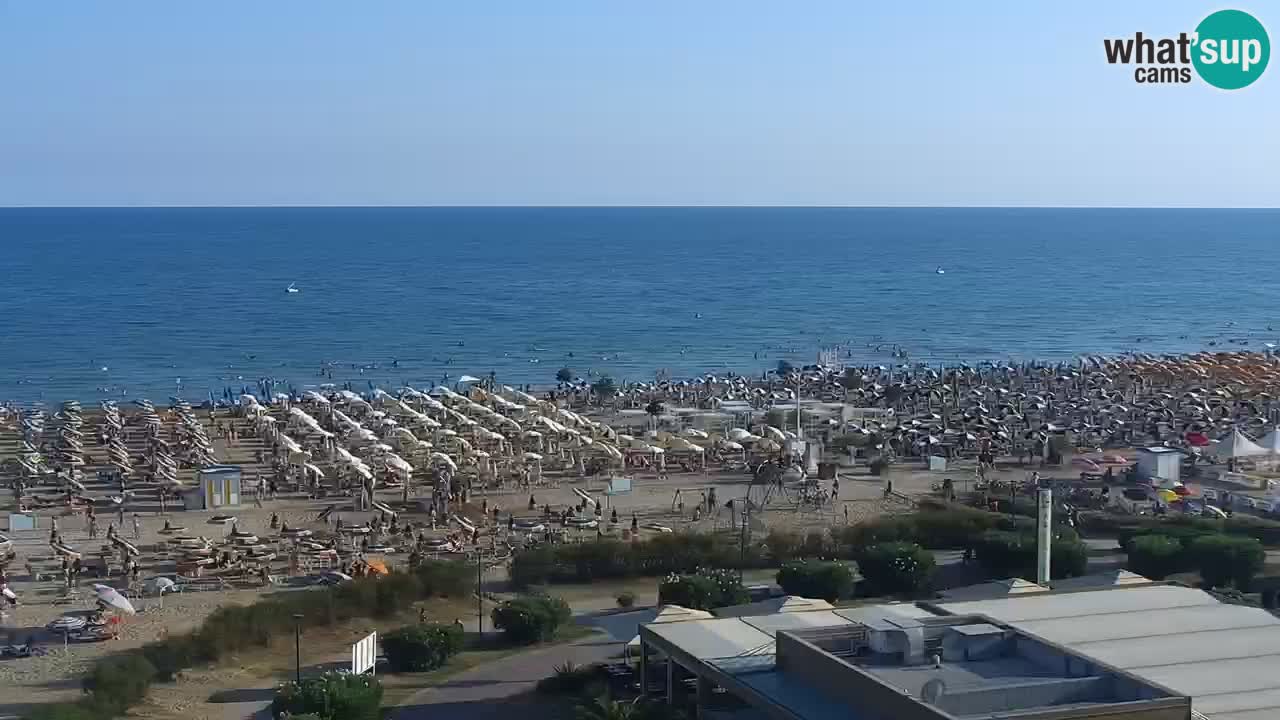 La spiaggia di Bibione webcam live e piazzale Zenit