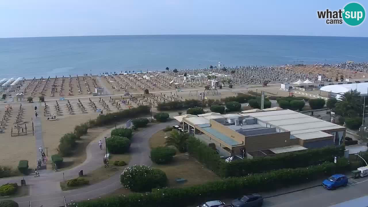 La spiaggia di Bibione webcam live e piazzale Zenit