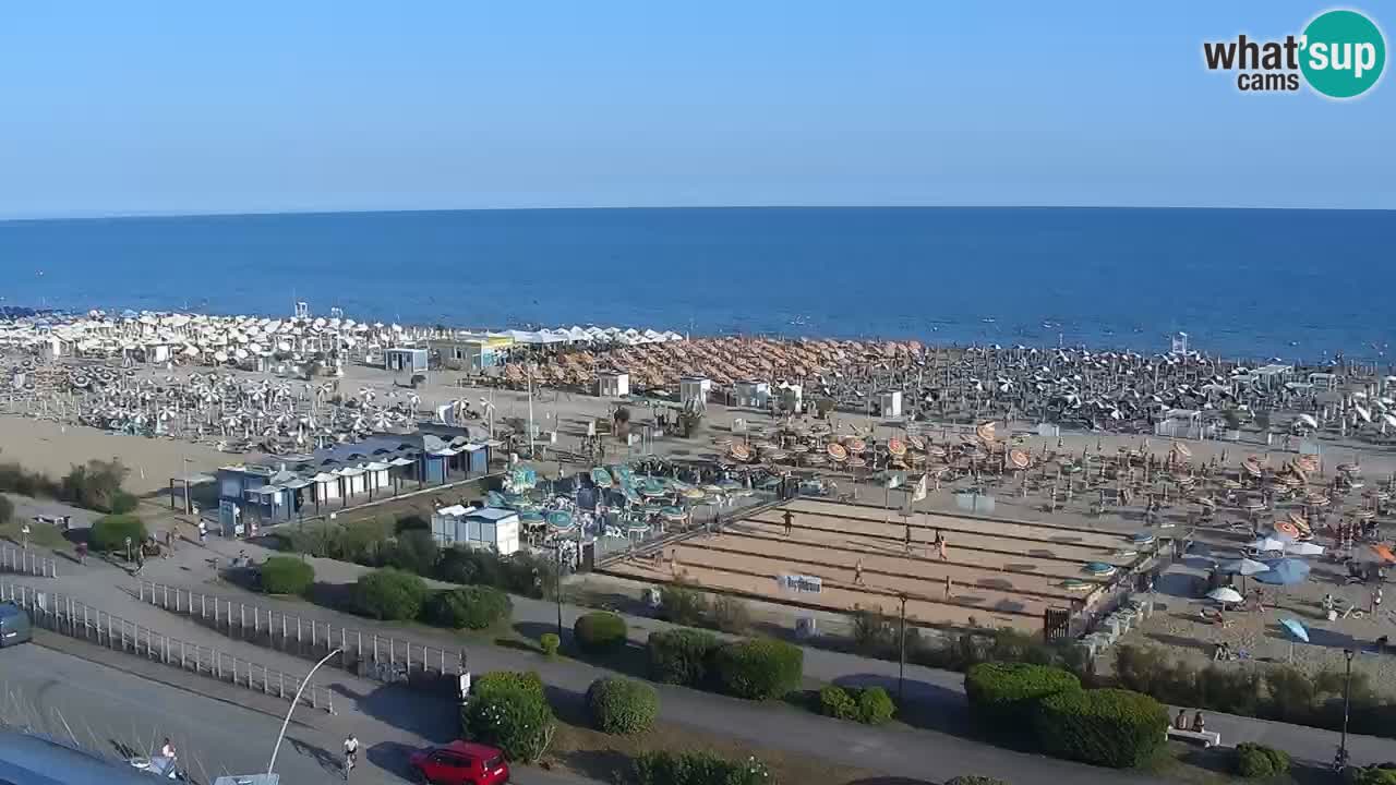 La spiaggia di Bibione webcam live e piazzale Zenit