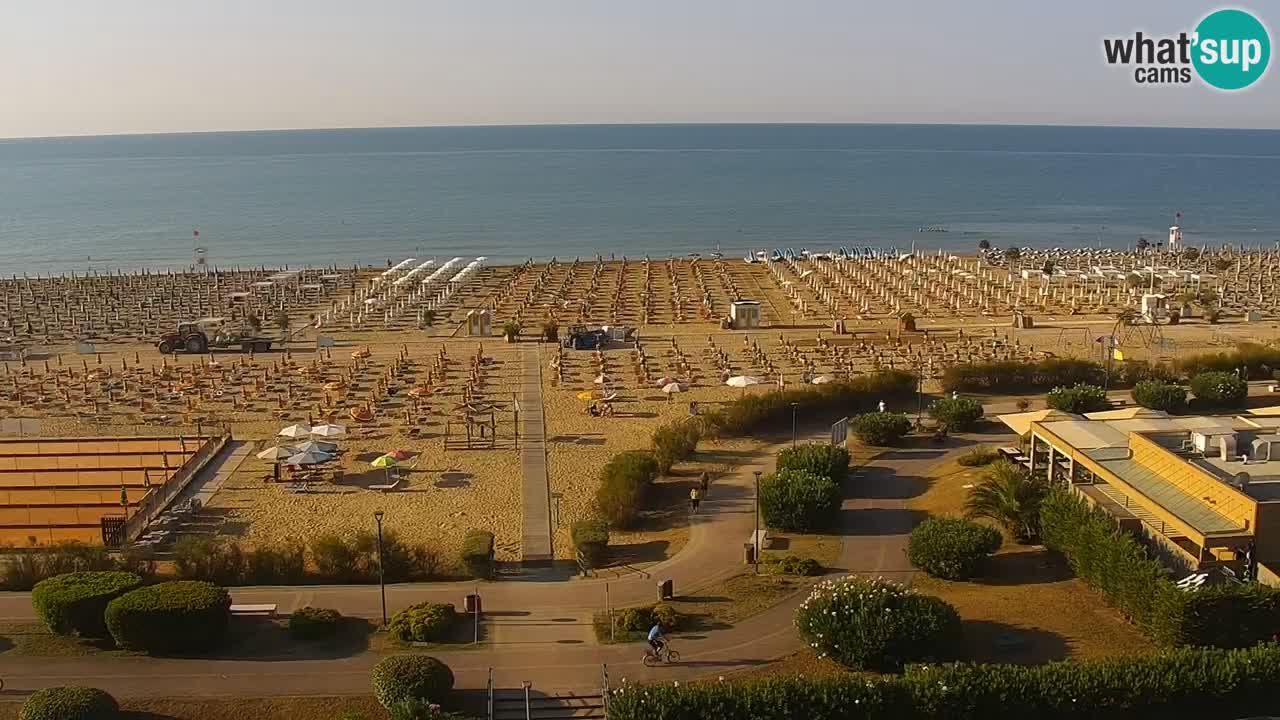 La spiaggia di Bibione webcam live e piazzale Zenit