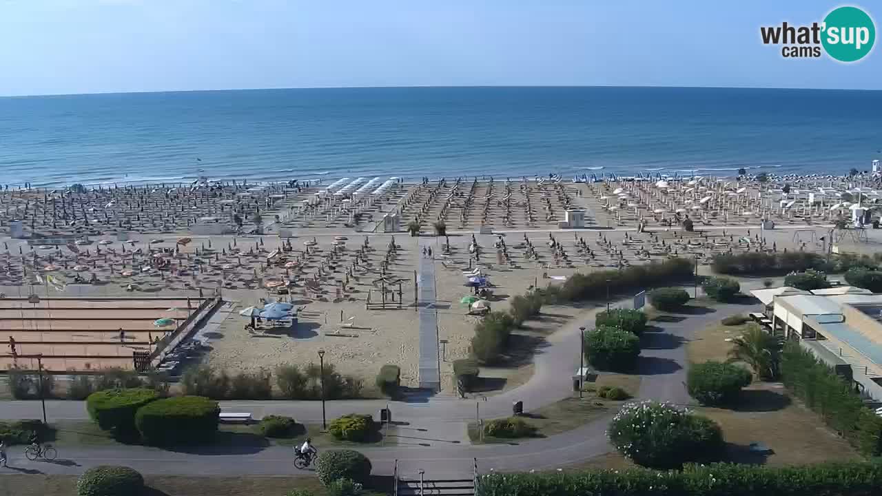 The beach of Bibione webcam – Italy