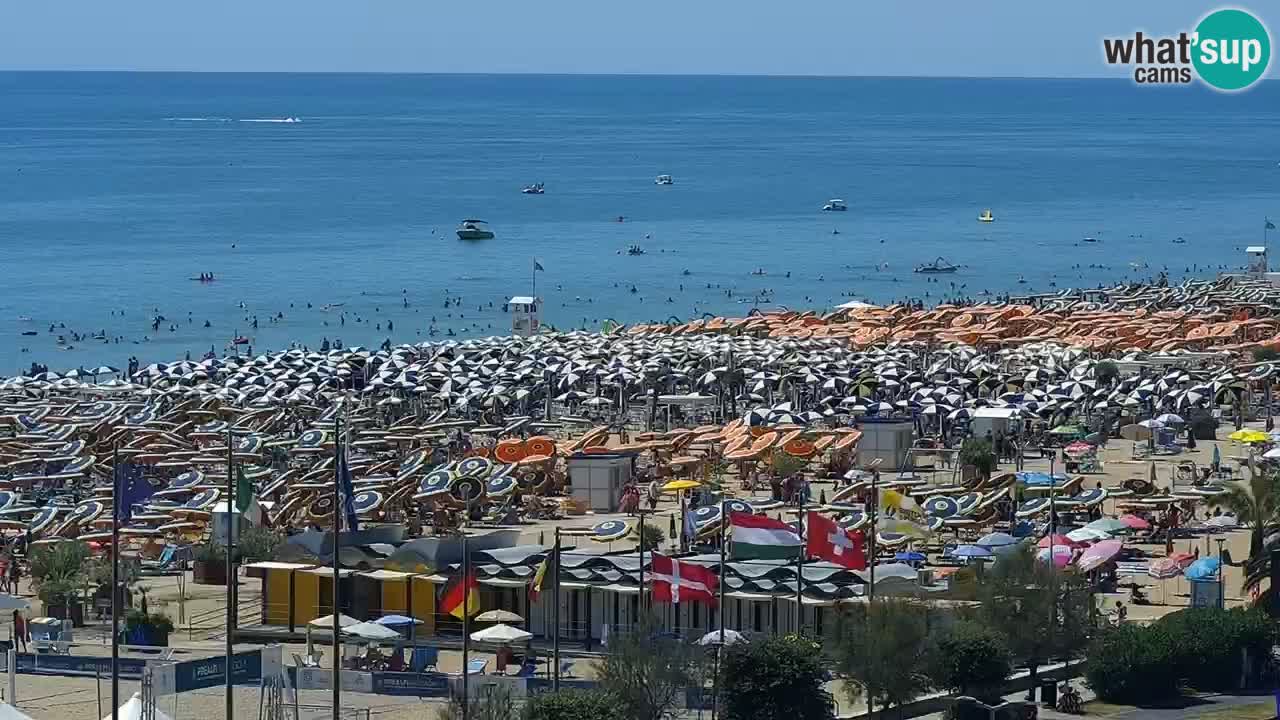 La spiaggia di Bibione webcam live e piazzale Zenit